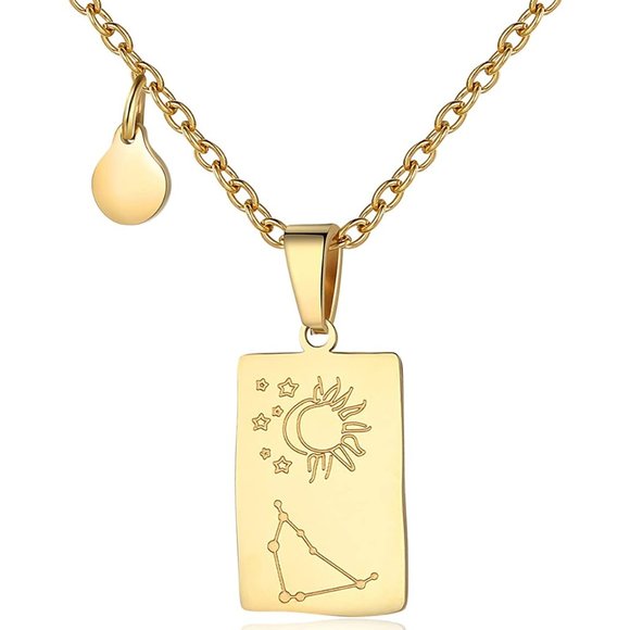 Zodiac Sign Necklace for Women gold plated - Picture 2 of 4